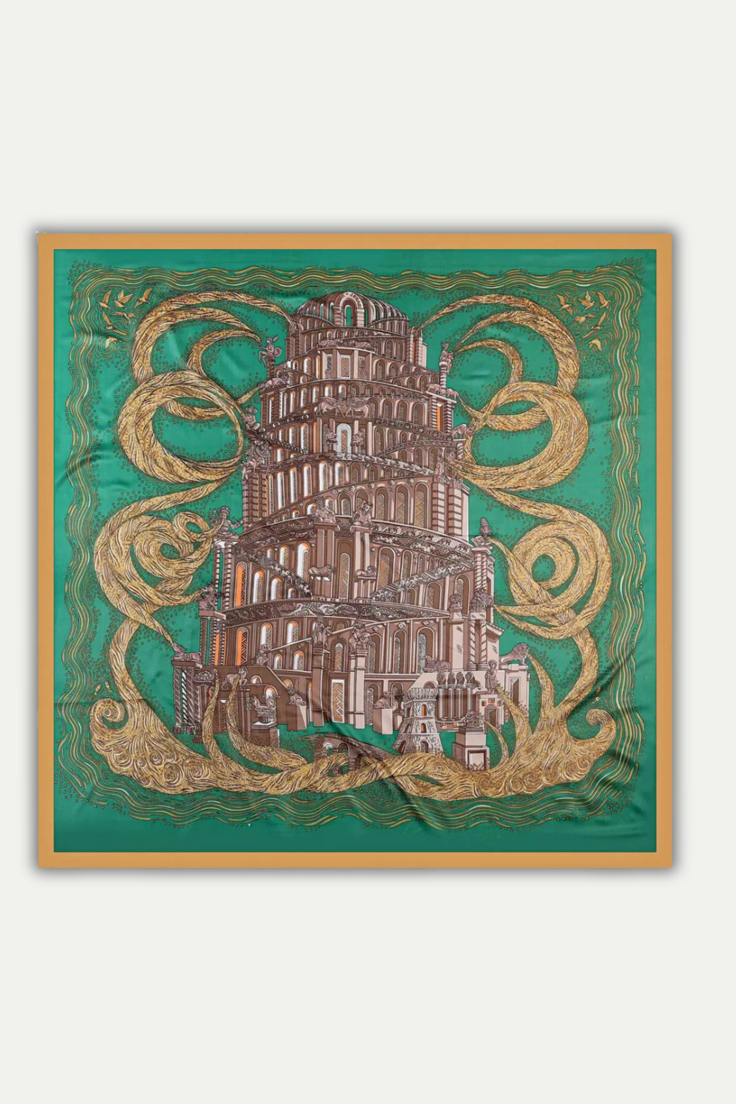 Luxuriöses Seidentuch 130 x 130 cm "Tour des Étoiles"