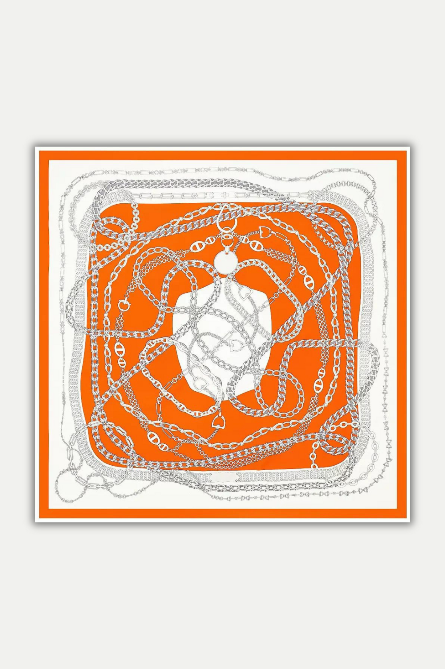 Luxuriöses Seidentuch 130 x 130 cm "Chaîne Infinie"