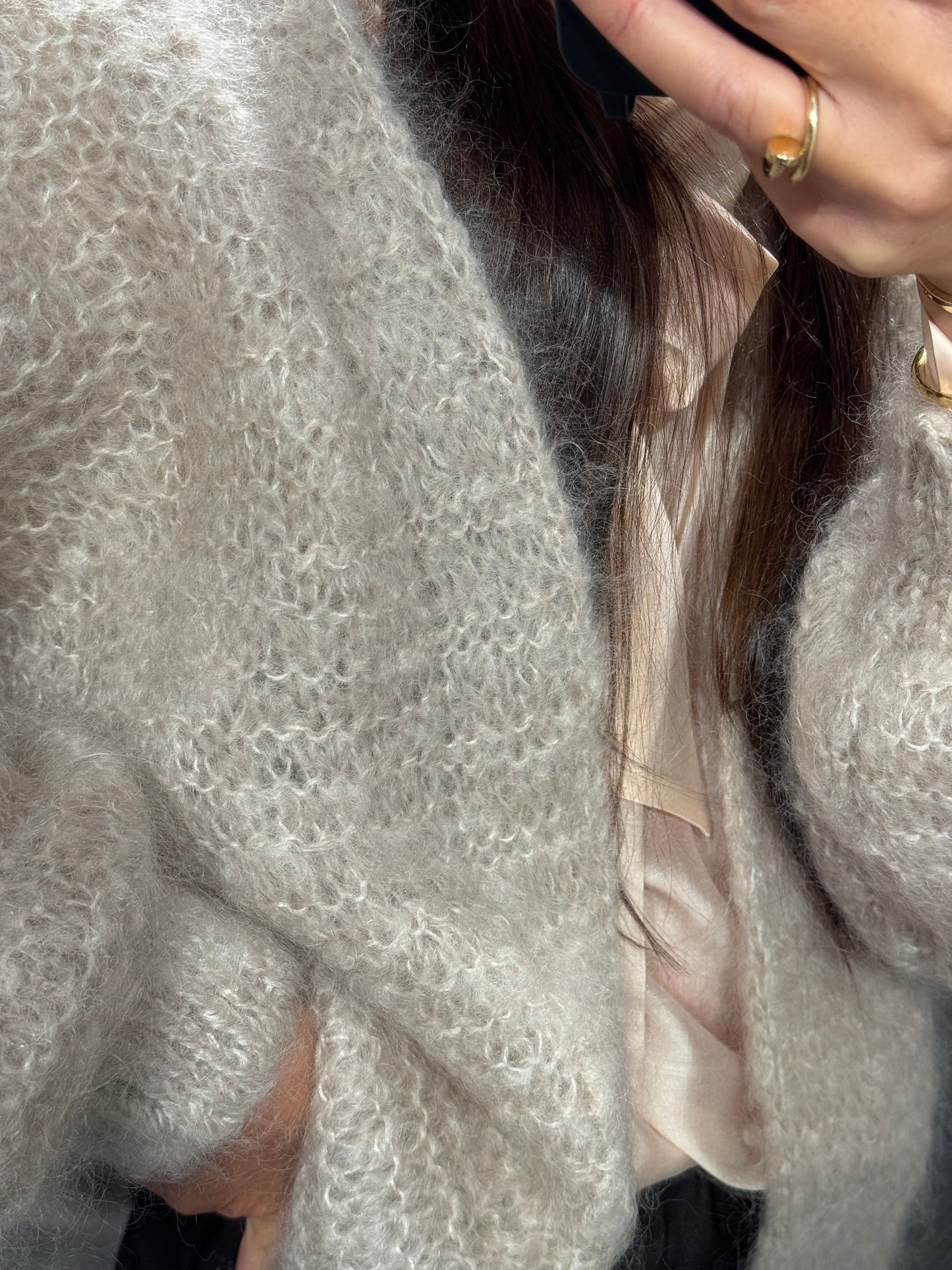 Offener Cardigan in beige