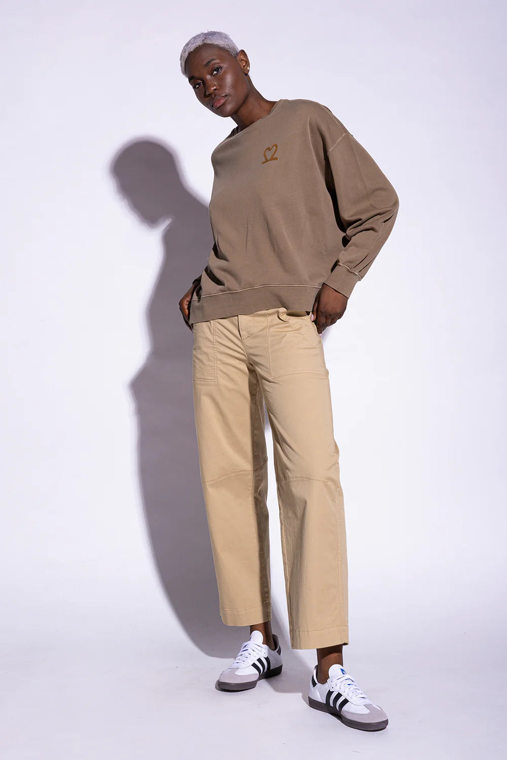 Leichte Hose im Balloon- Schnitt_beige
