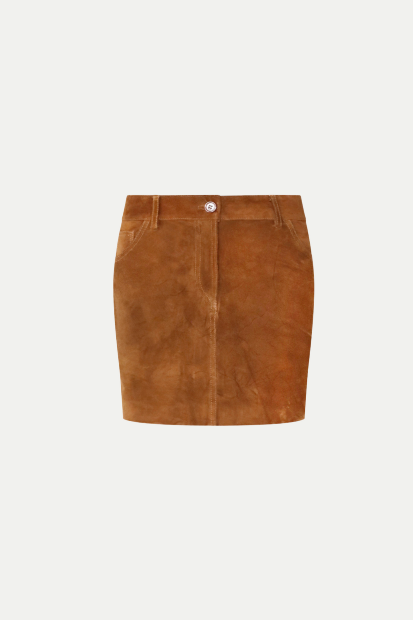 Rock aus echtem Veloursleder