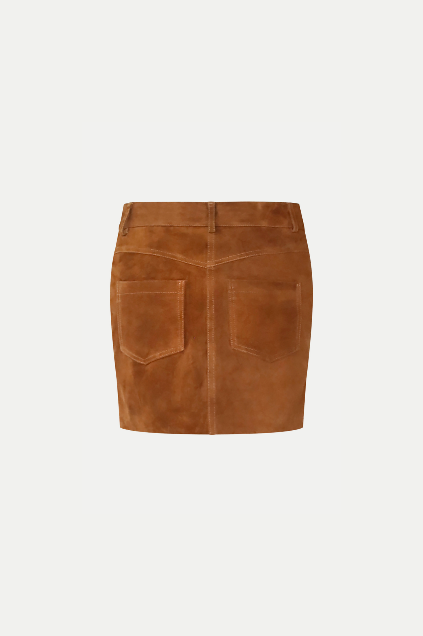 Rock aus echtem Veloursleder