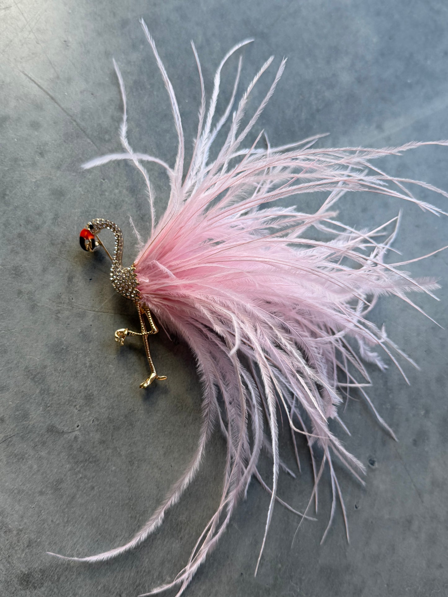 Brosche mit Federn- Details