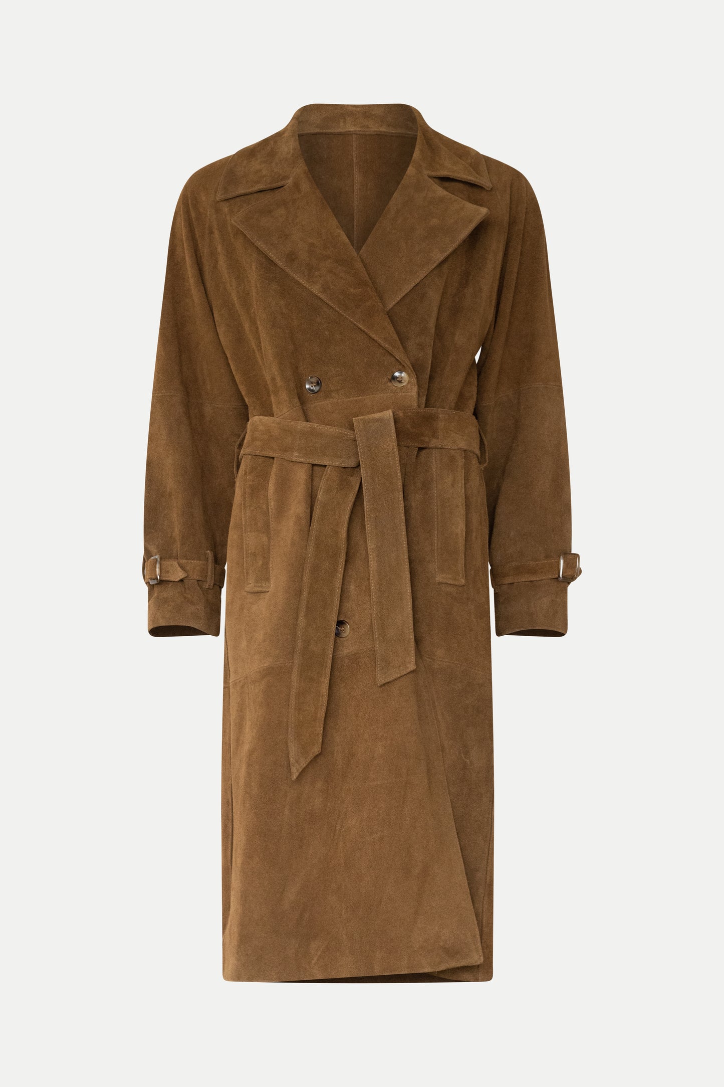 Mantel aus Veloursleder