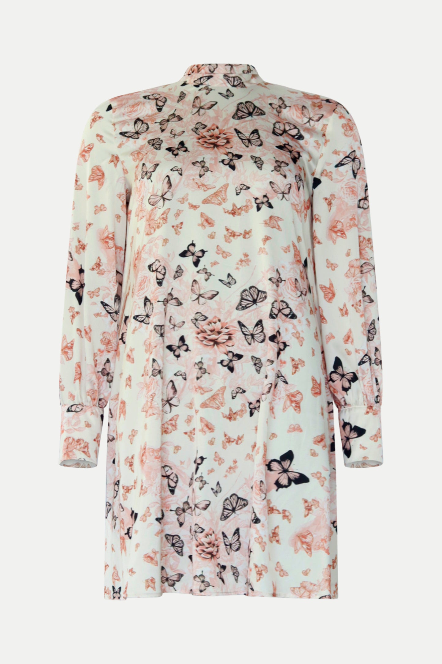 Romantisches Kleid mit Schmetterlings- Print