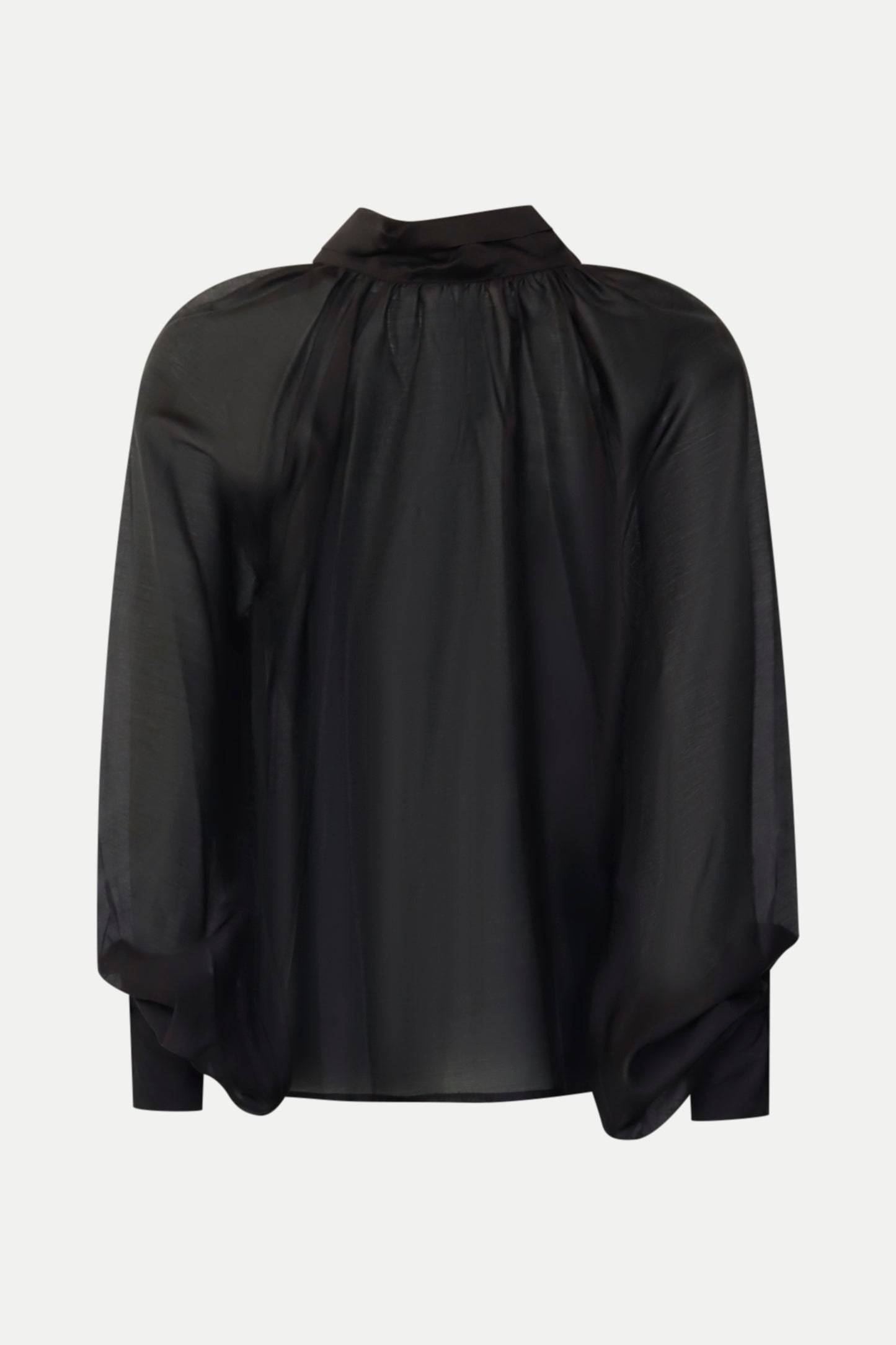 Romantische Bluse mit Schleifendetail in schwarz
