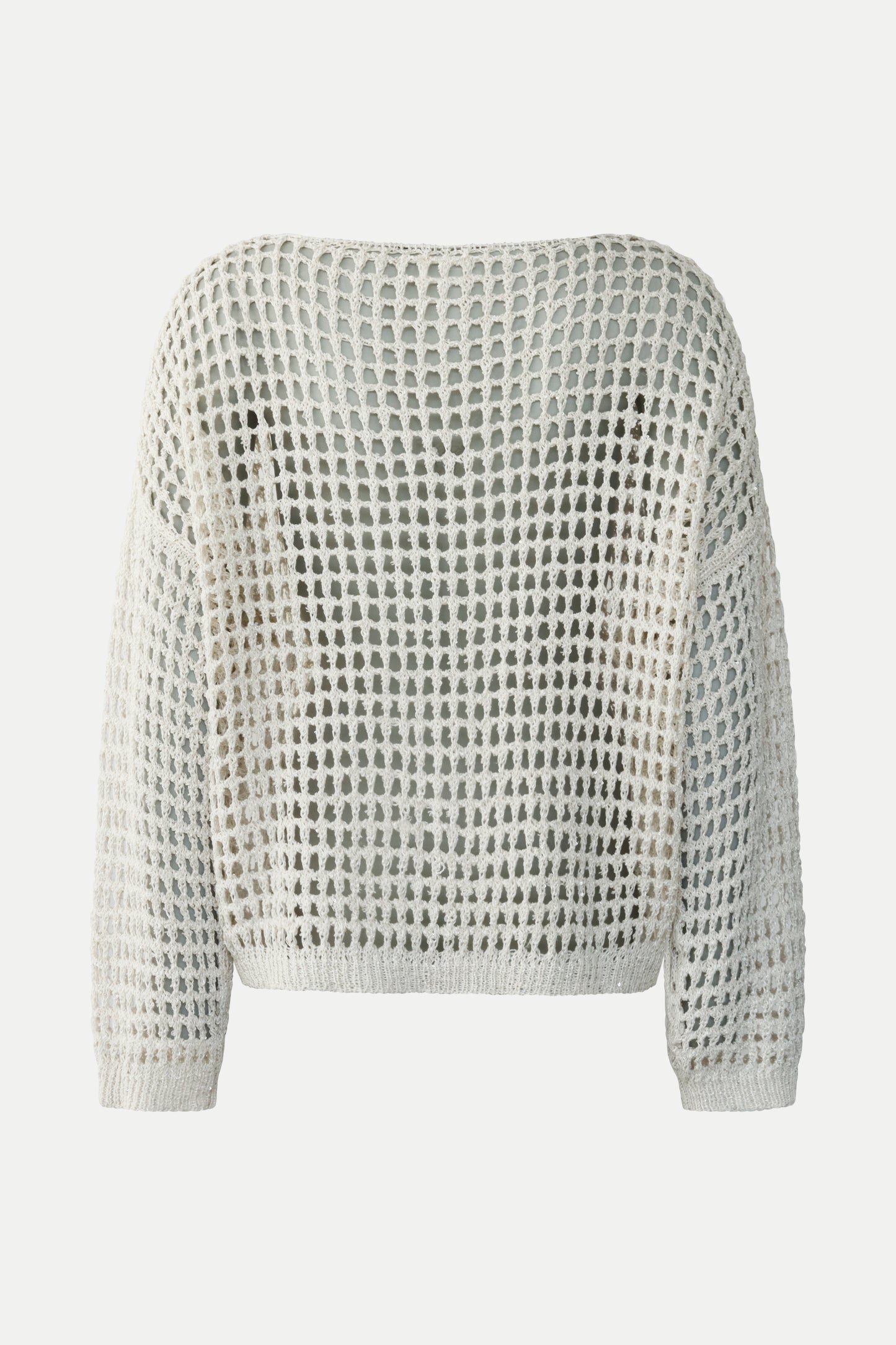 Gehäkelter Pullover mit Pailetten