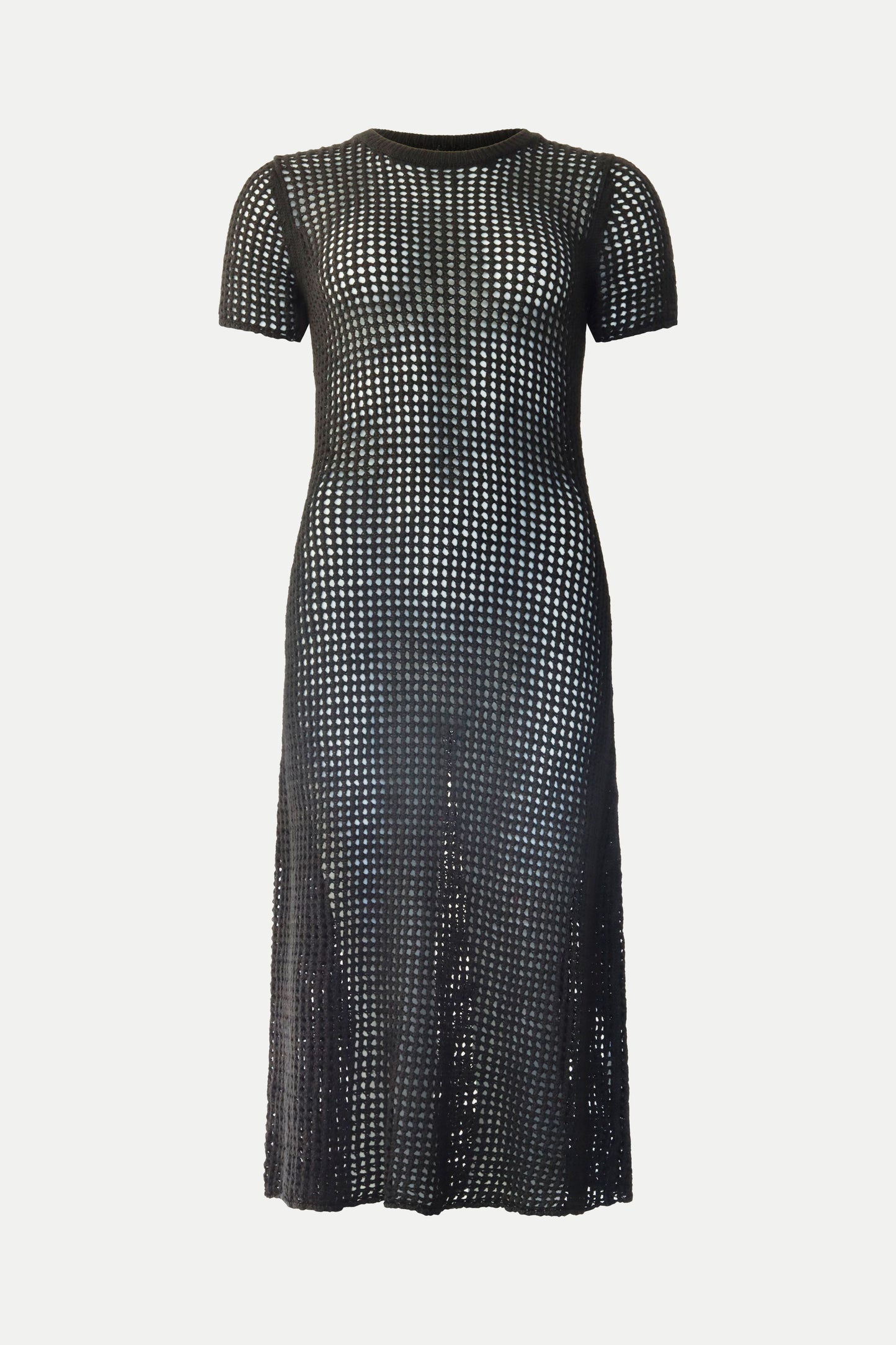 Gehäkeltes Kleid in schwarz