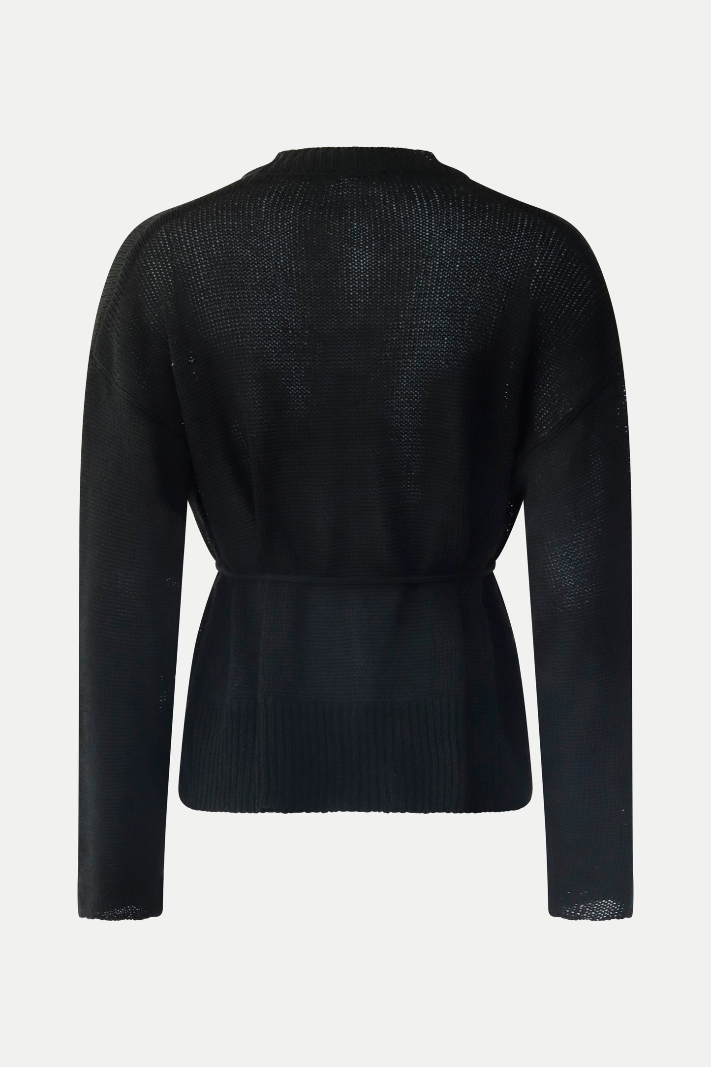 Strickjacke in schwarz zum Binden