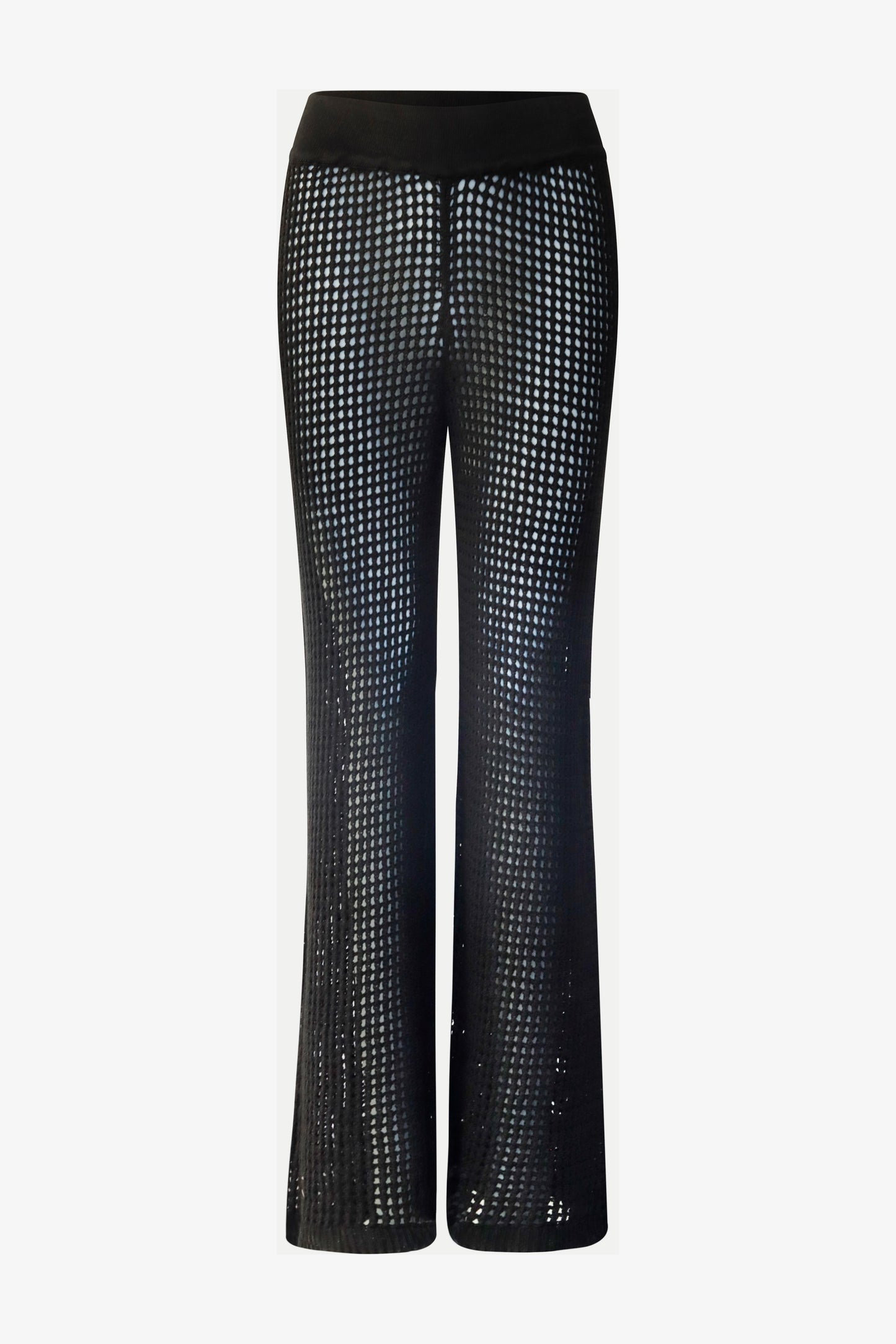Gehäkelte Hose in schwarz