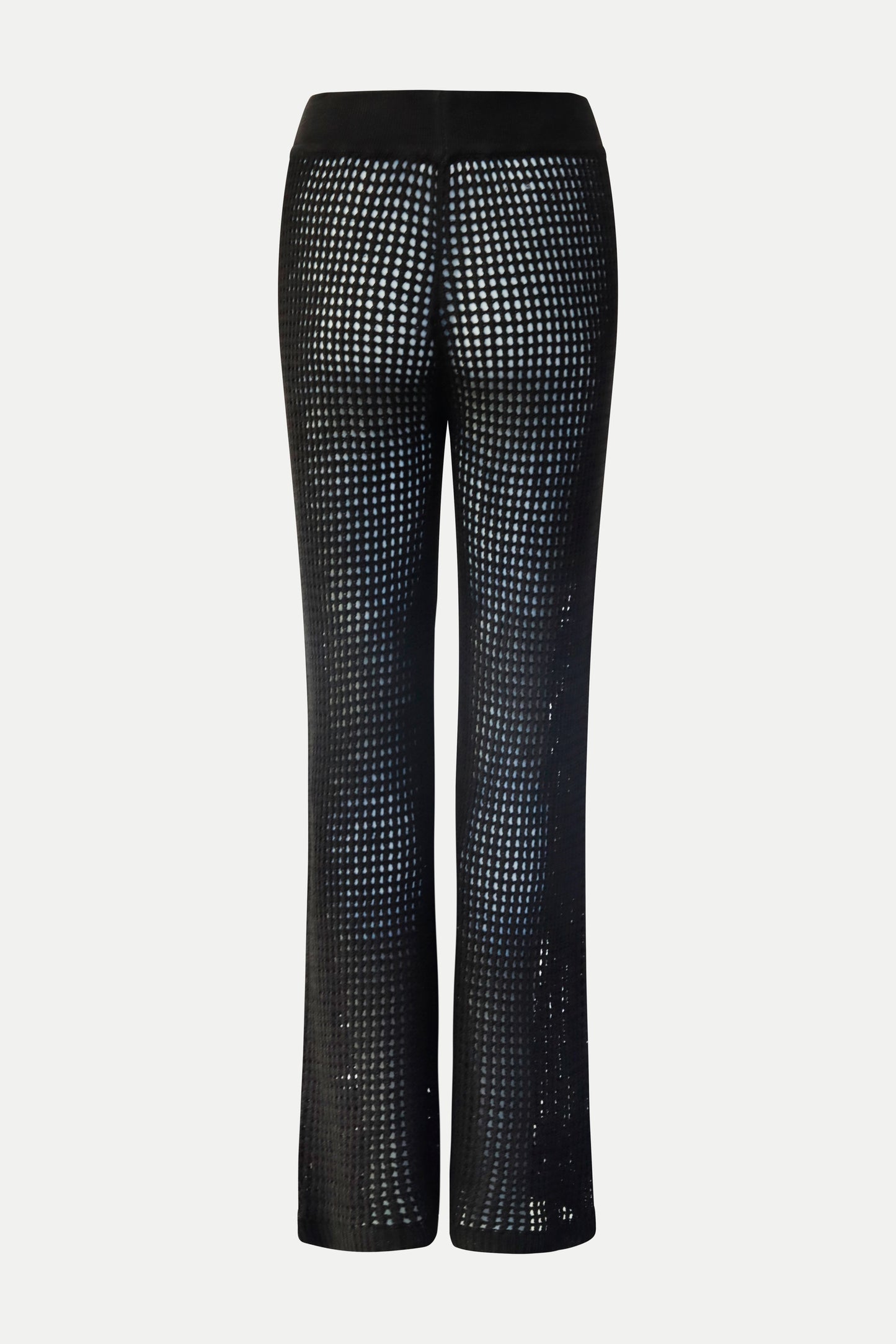 Gehäkelte Hose in schwarz