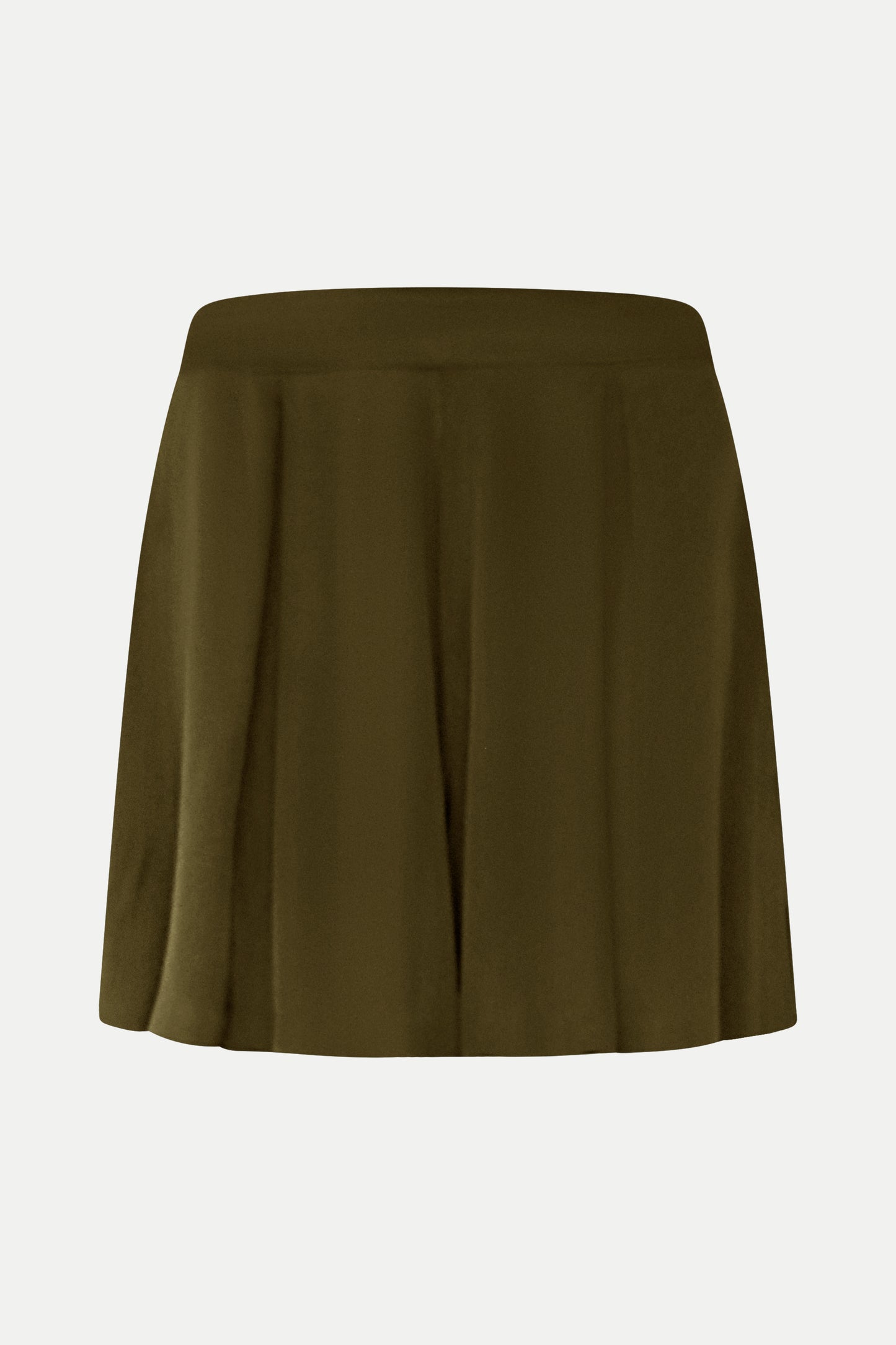 Leichte Viskose-Shorts in Khaki