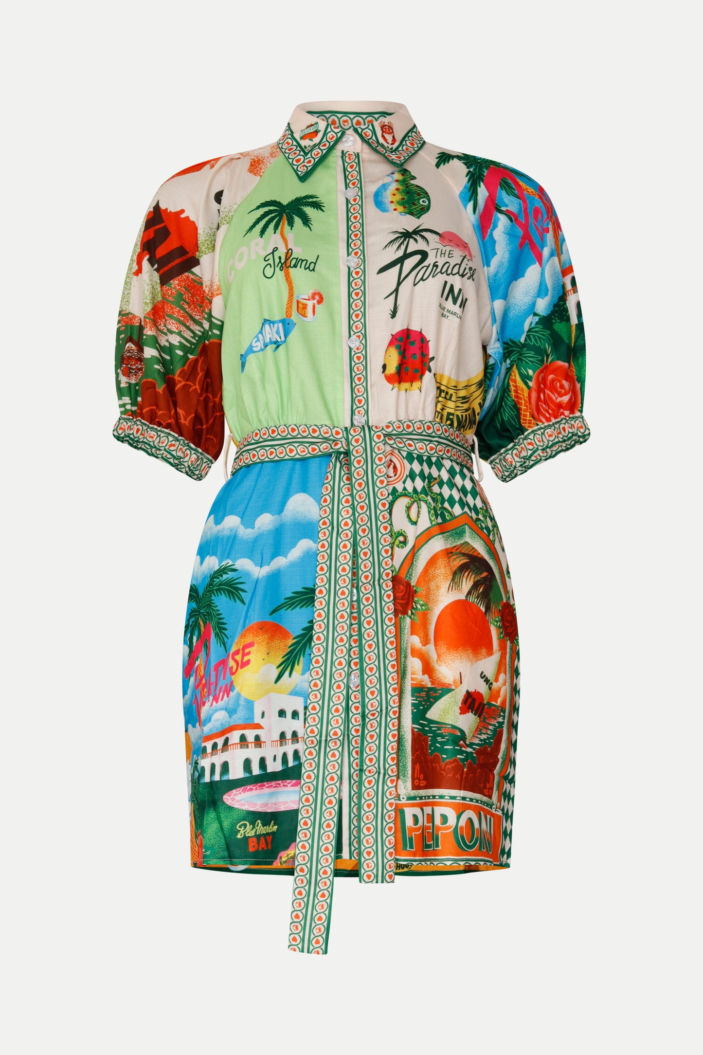 Luftiges Kleid im Capri- Print