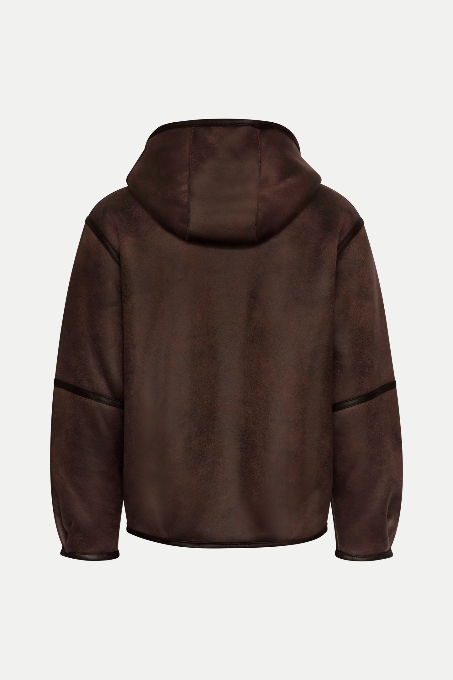 Wendbare Jacke aus Wollfell in dunkelbraun