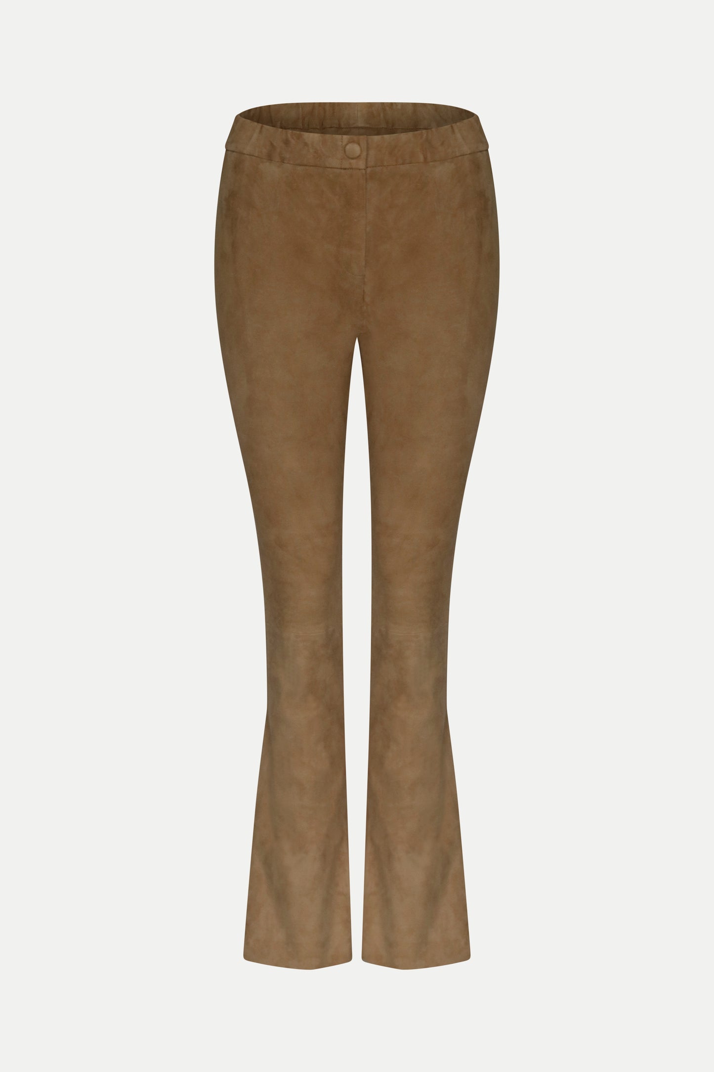 Velours- Lederhose im Bootcut- Fit