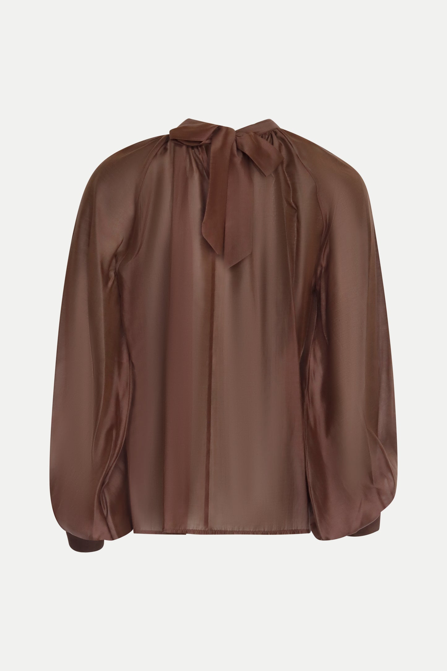 Romantische Bluse in dunkelbraun