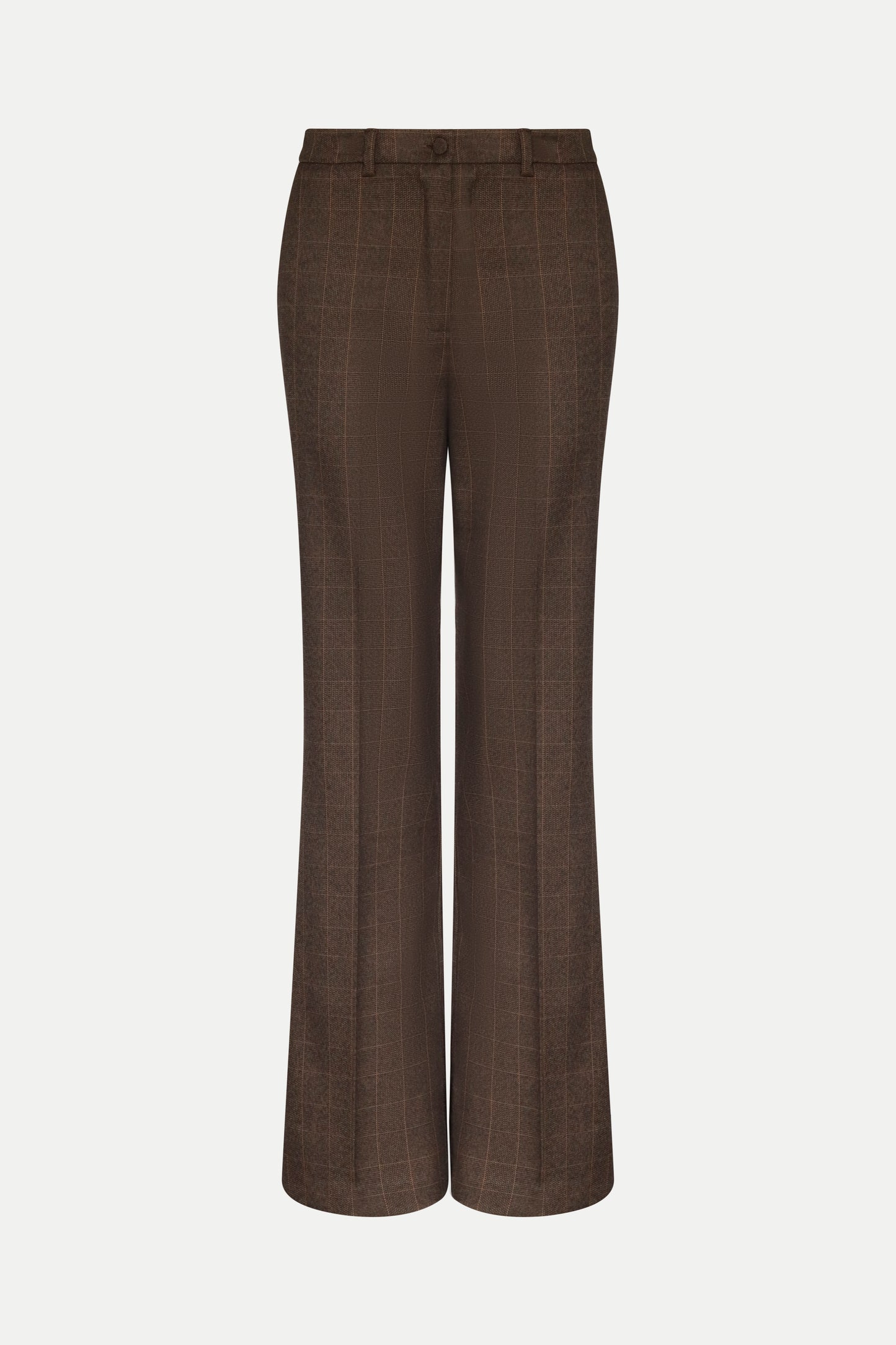Braun karierte gerade Hose