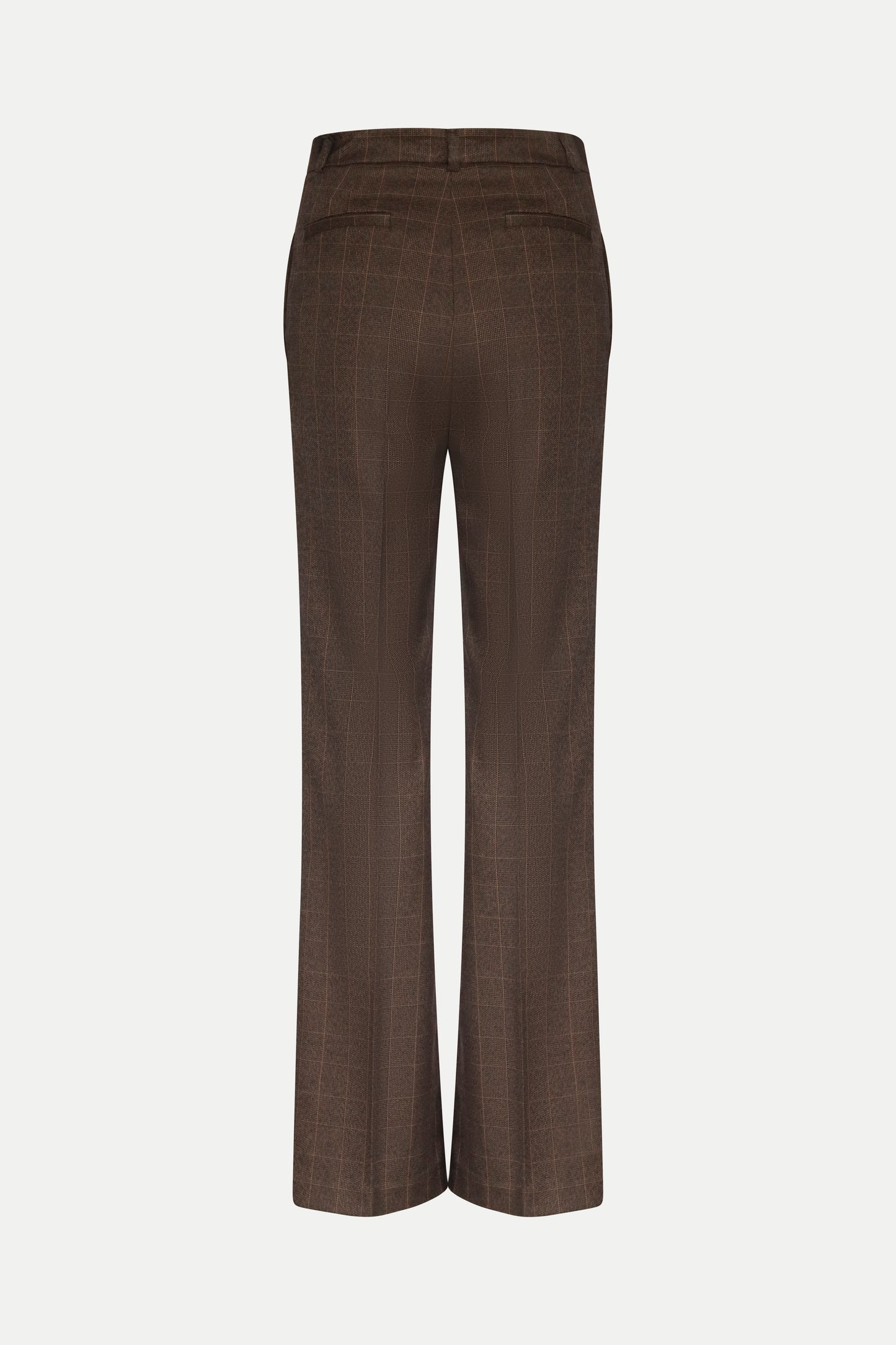Braun karierte gerade Hose