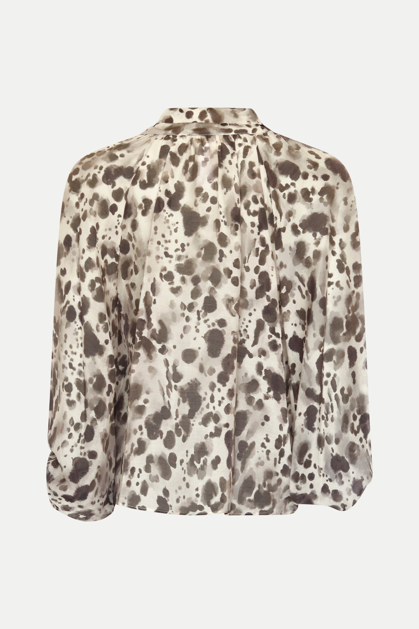 Schluppen- Bluse mit getupftem Muster