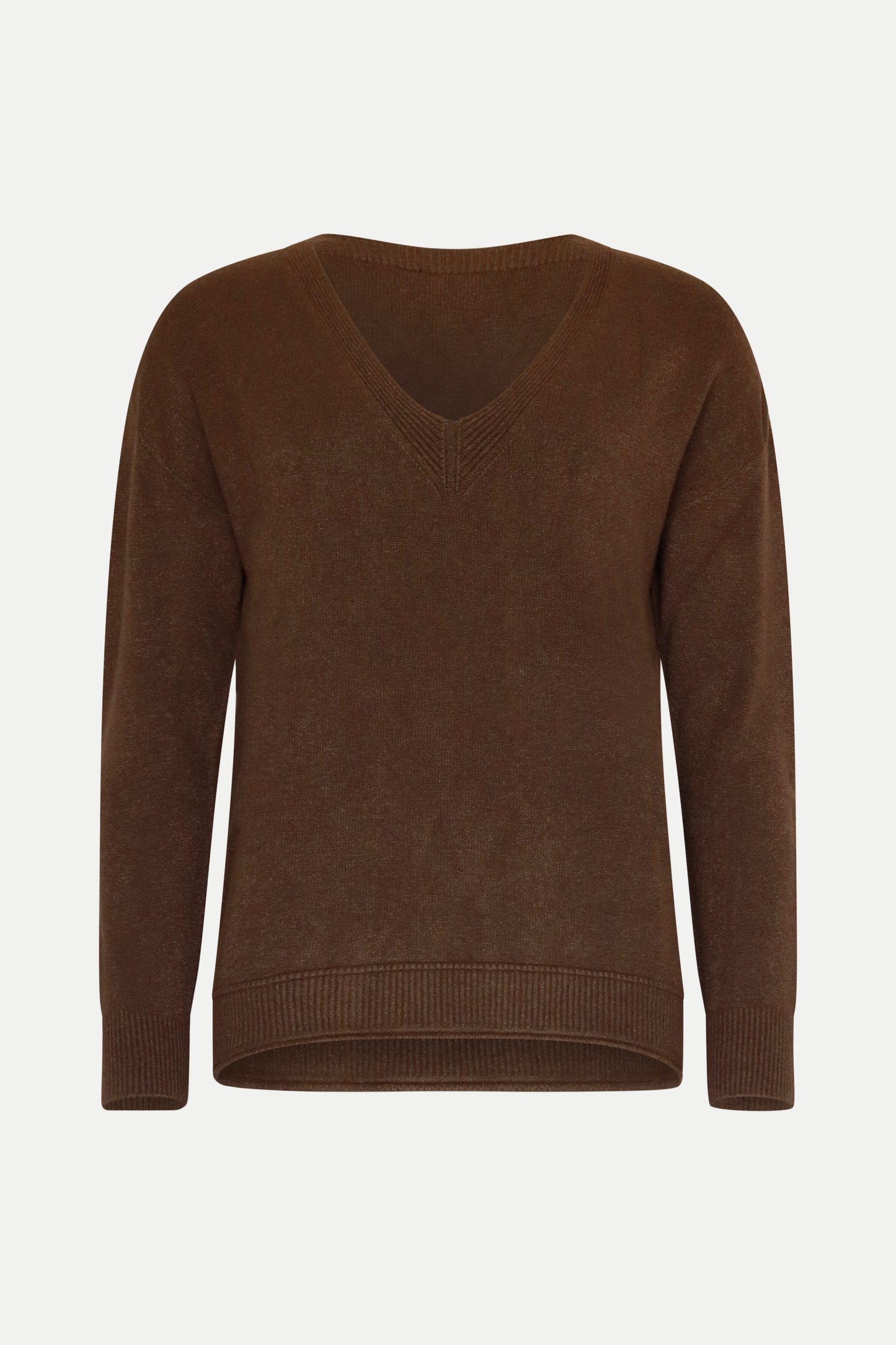 Klassischer V- Ausschnitt Pullover