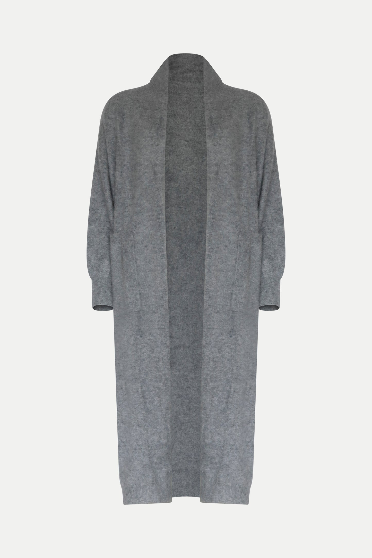 Langer Cardigan aus reinem, gebürsteten Kaschmir