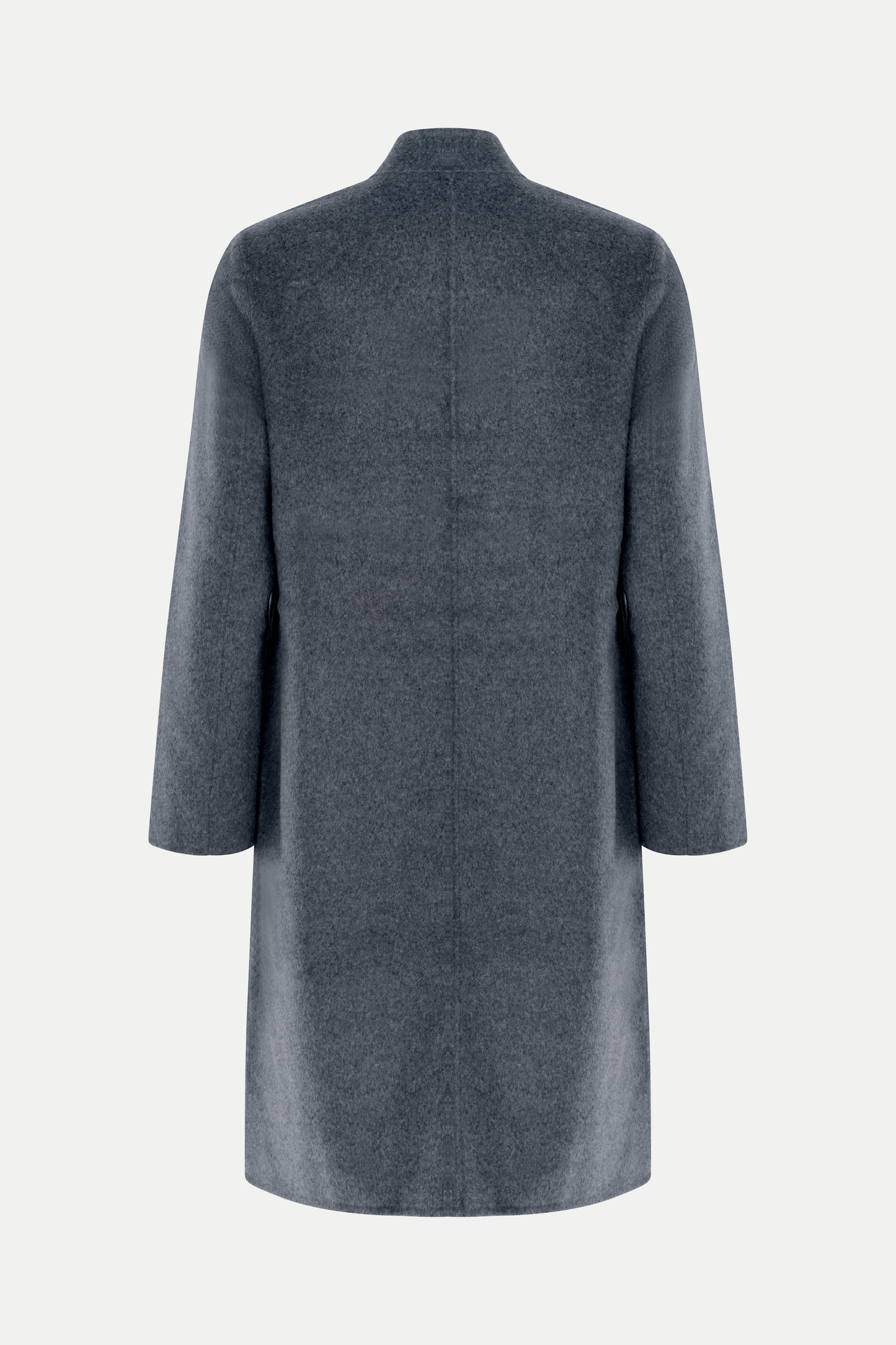 Klassischer Wollmantel in grey melange