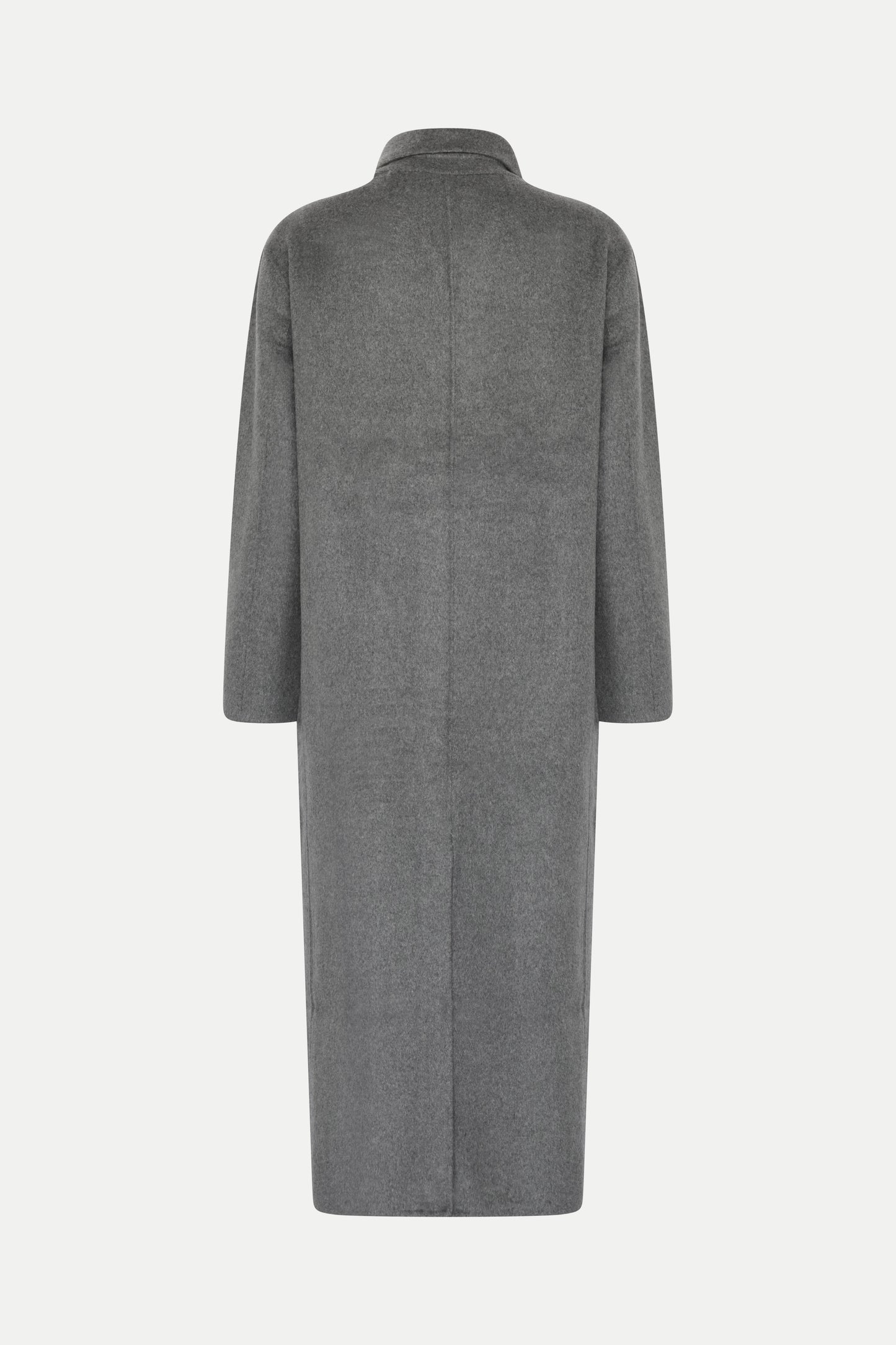 Leichter Wollmantel in grey melange