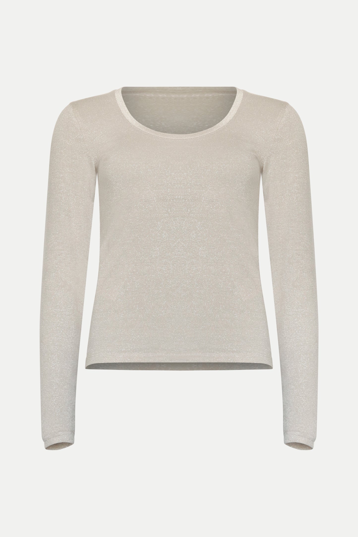 Leichtes Rundhalsshirt mit Lurex- Fäden