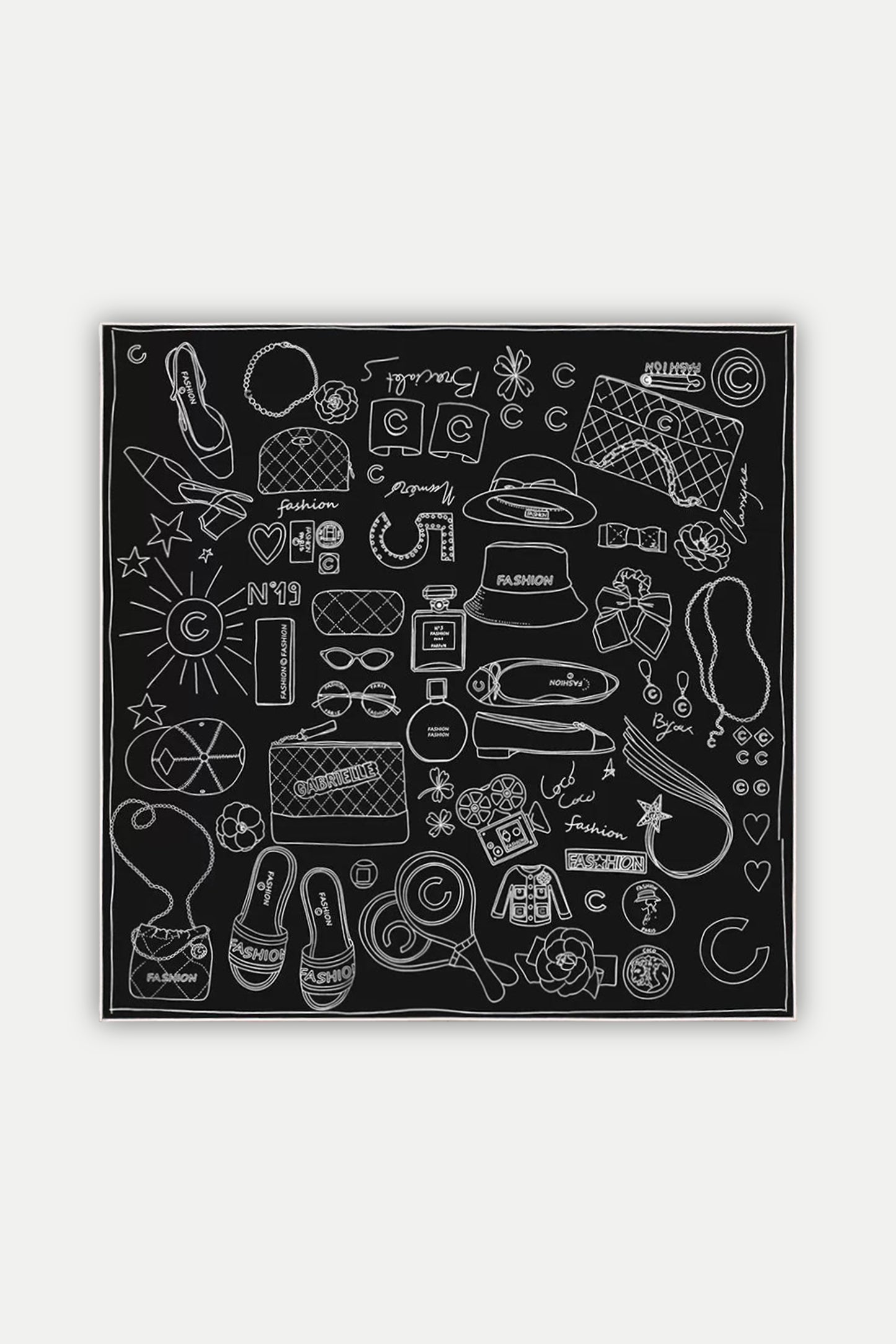 Luxuriöses Seidentuch 90 x 90 cm
