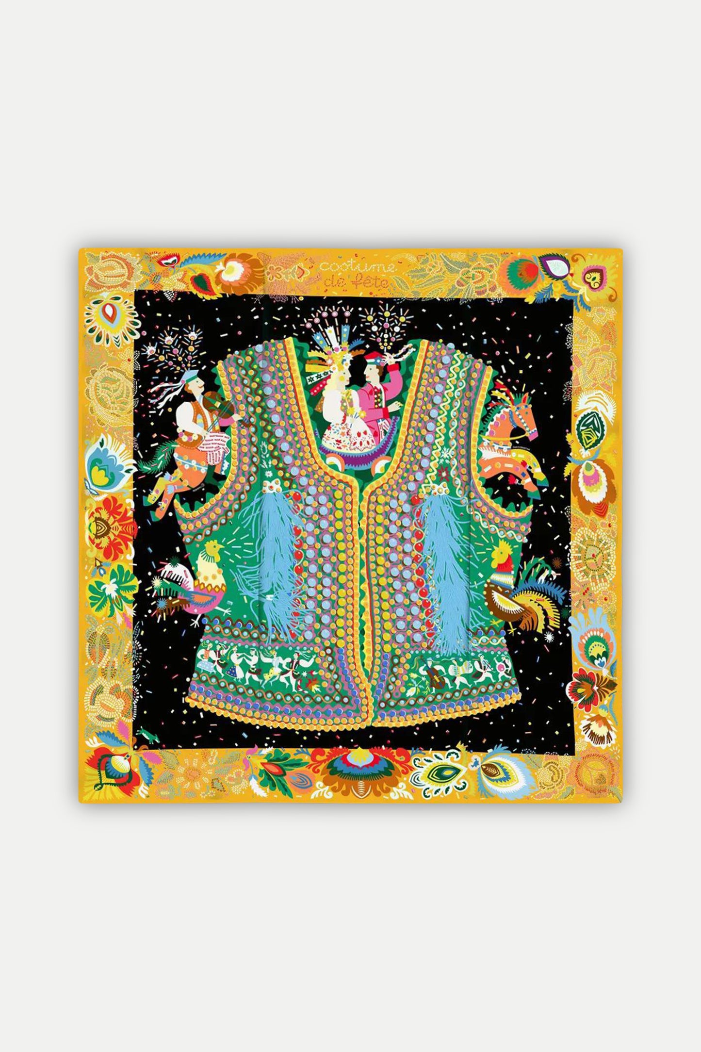 Luxuriöses Seidentuch 90 x 90 cm