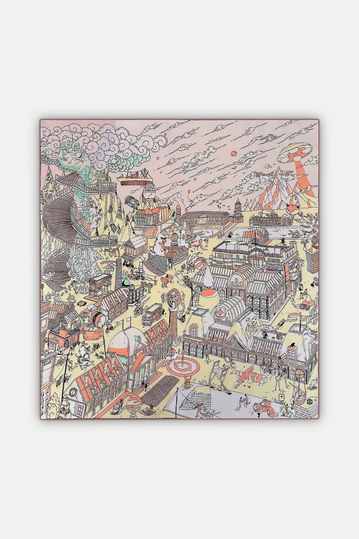 Luxuriöses Seidentuch 90 x 90 cm