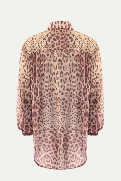 Set aus Bluse und Hose im Leo- Print