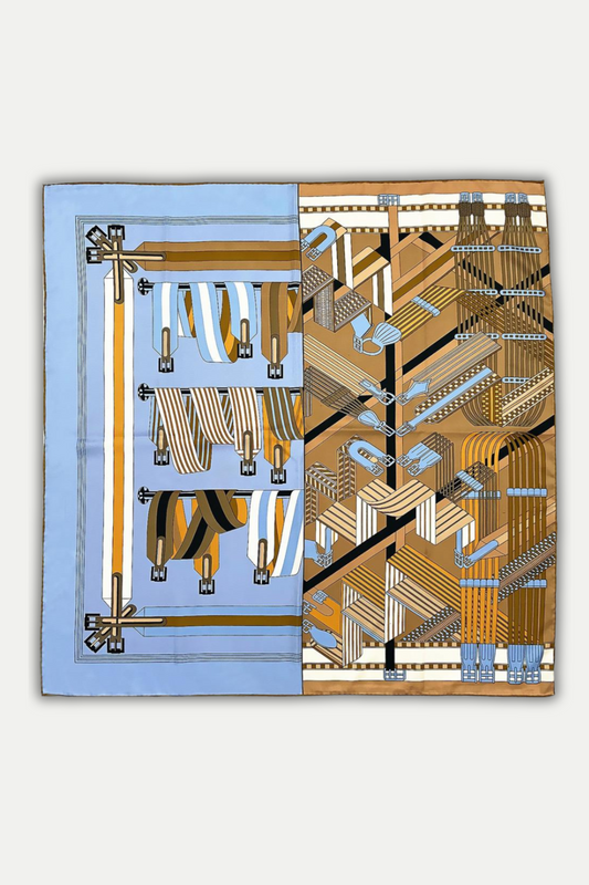 Luxuriöses Seidentuch 90 x 90 cm