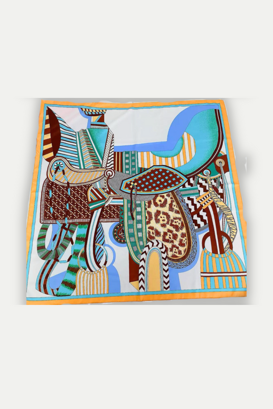Luxuriöses Seidentuch 90 x 90 cm "Ethno Leo"