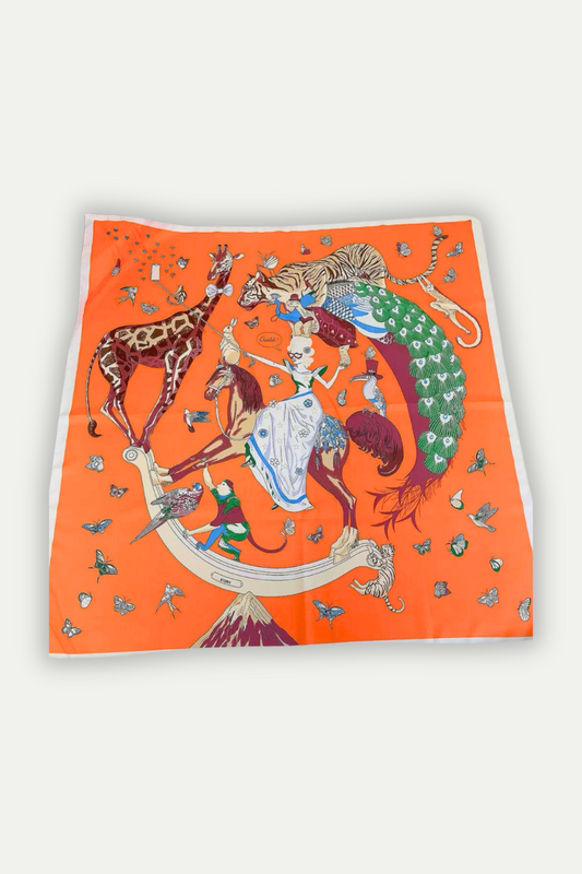 Luxuriöses Seidentuch 90 x 90 cm "Carnival of Wonders"