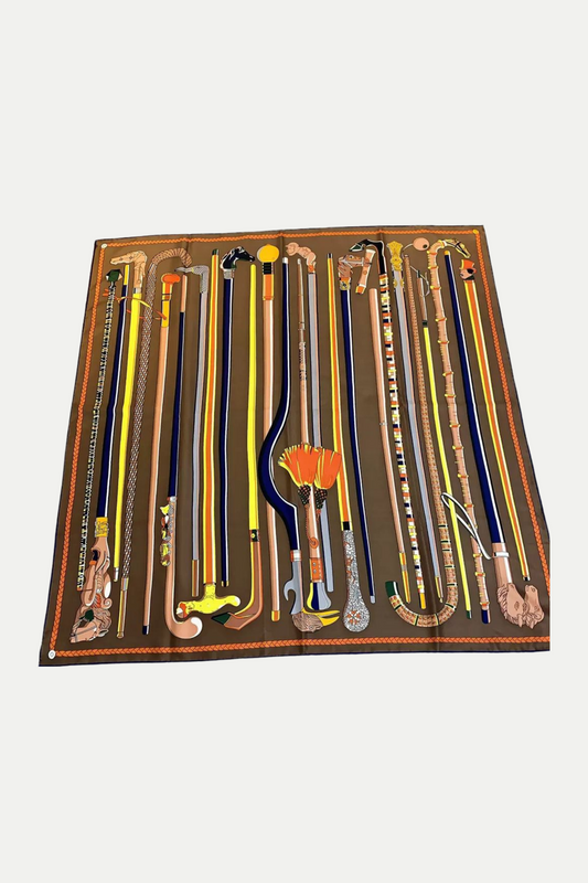 Luxuriöses Seidentuch 90 x 90 cm "The Cane Collection"