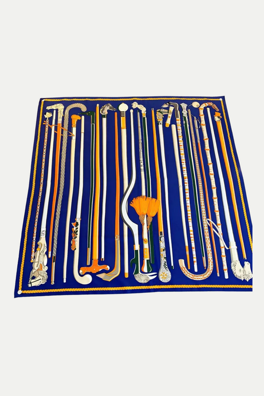 Luxuriöses Seidentuch 90 x 90 cm "The Cane Collection"