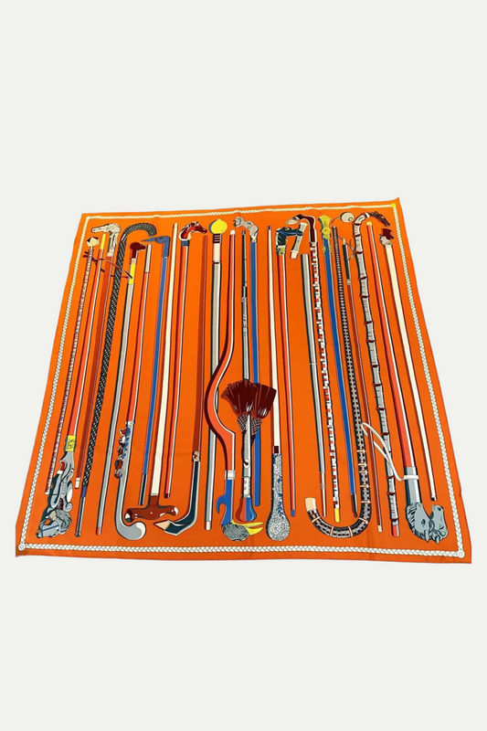 Luxuriöses Seidentuch 90 x 90 cm "The Cane Collection"