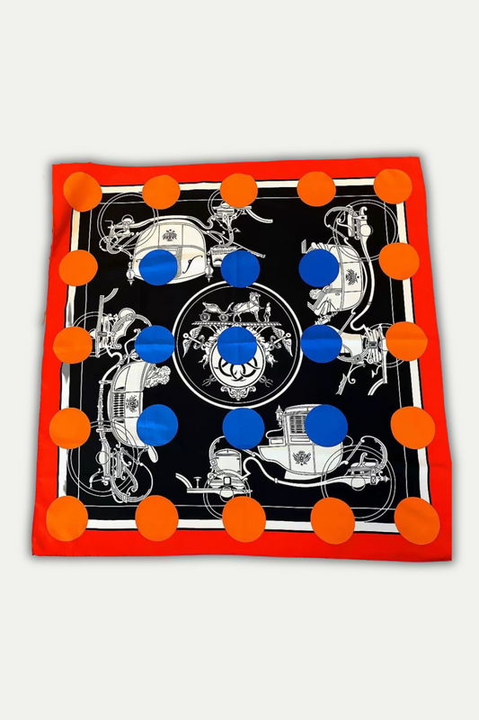 Luxuriöses Seidentuch 90 x 90 cm "Pop Carriage"
