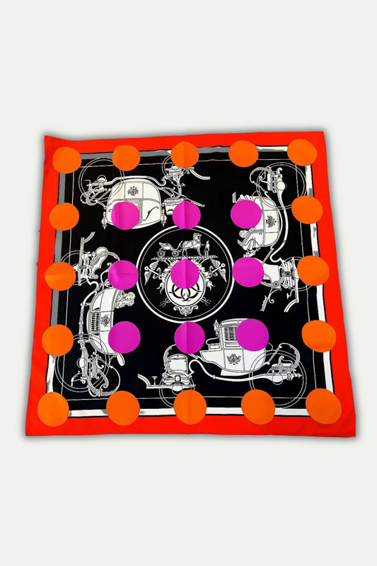 Luxuriöses Seidentuch 90 x 90 cm "Pop Carriage"