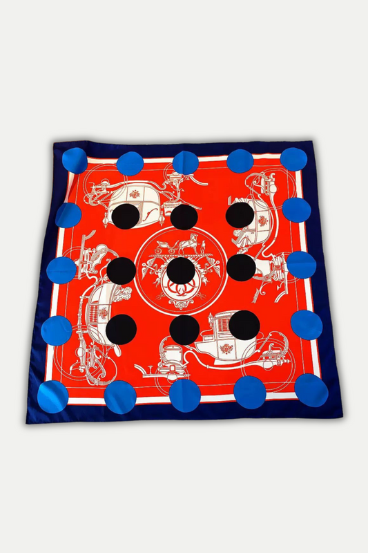 Luxuriöses Seidentuch 90 x 90 cm "Pop Carriage"