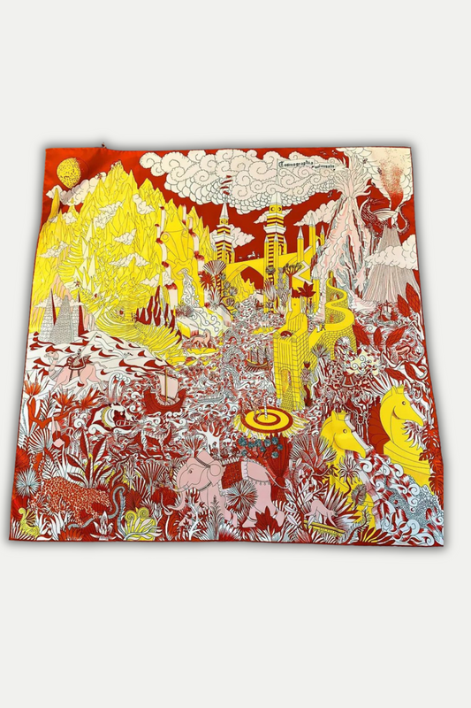 Luxuriöses Seidentuch 90 x 90 cm "Cosmic Odyssey"