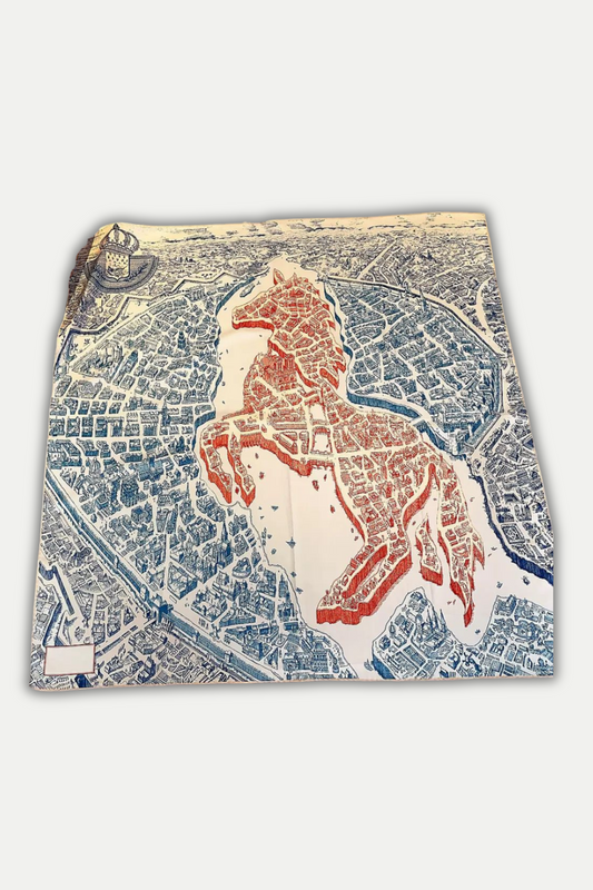 Luxuriöses Seidentuch 90 x 90 cm "Paris mon amour"