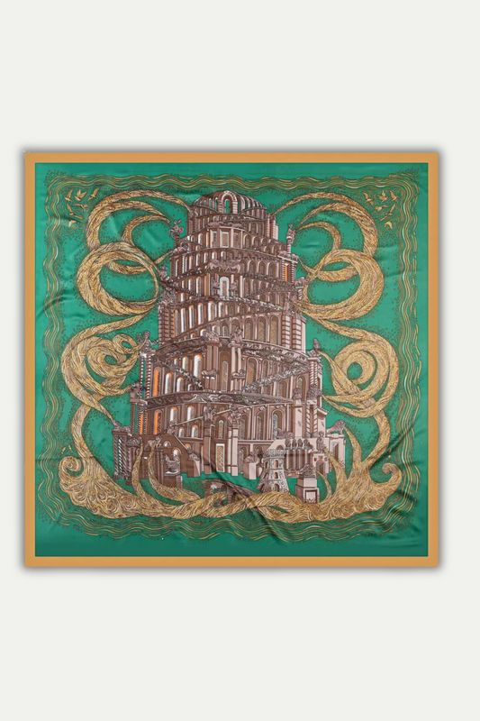 Luxuriöses Seidentuch 130 x 130 cm "Tour des Étoiles"