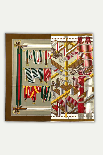 Luxuriöses Seidentuch 90 x 90 cm "Urban Tapestry"