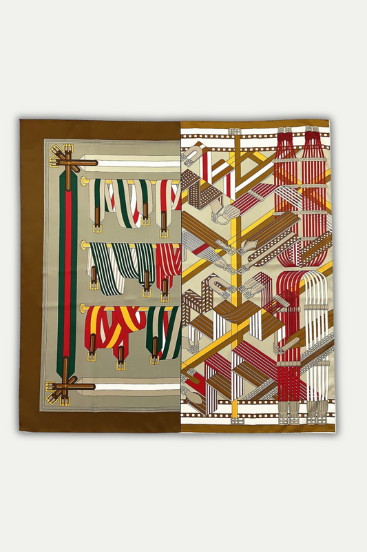 Luxuriöses Seidentuch 90 x 90 cm "Urban Tapestry"
