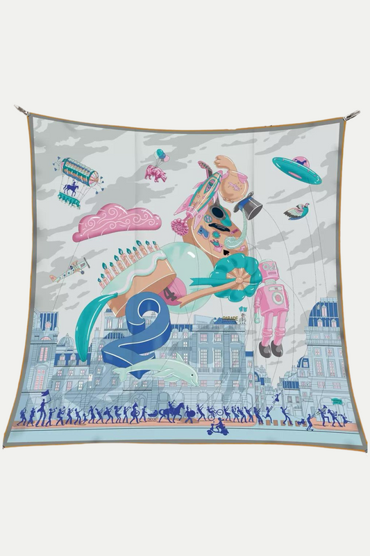Luxuriöses Seidentuch 90 x 90 cm