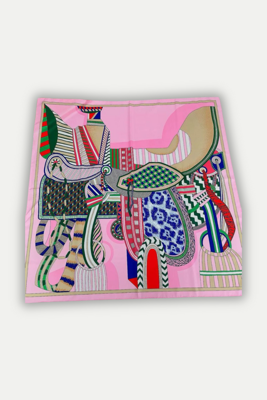 Luxuriöses Seidentuch 90 x 90 cm "Ethno Leo"