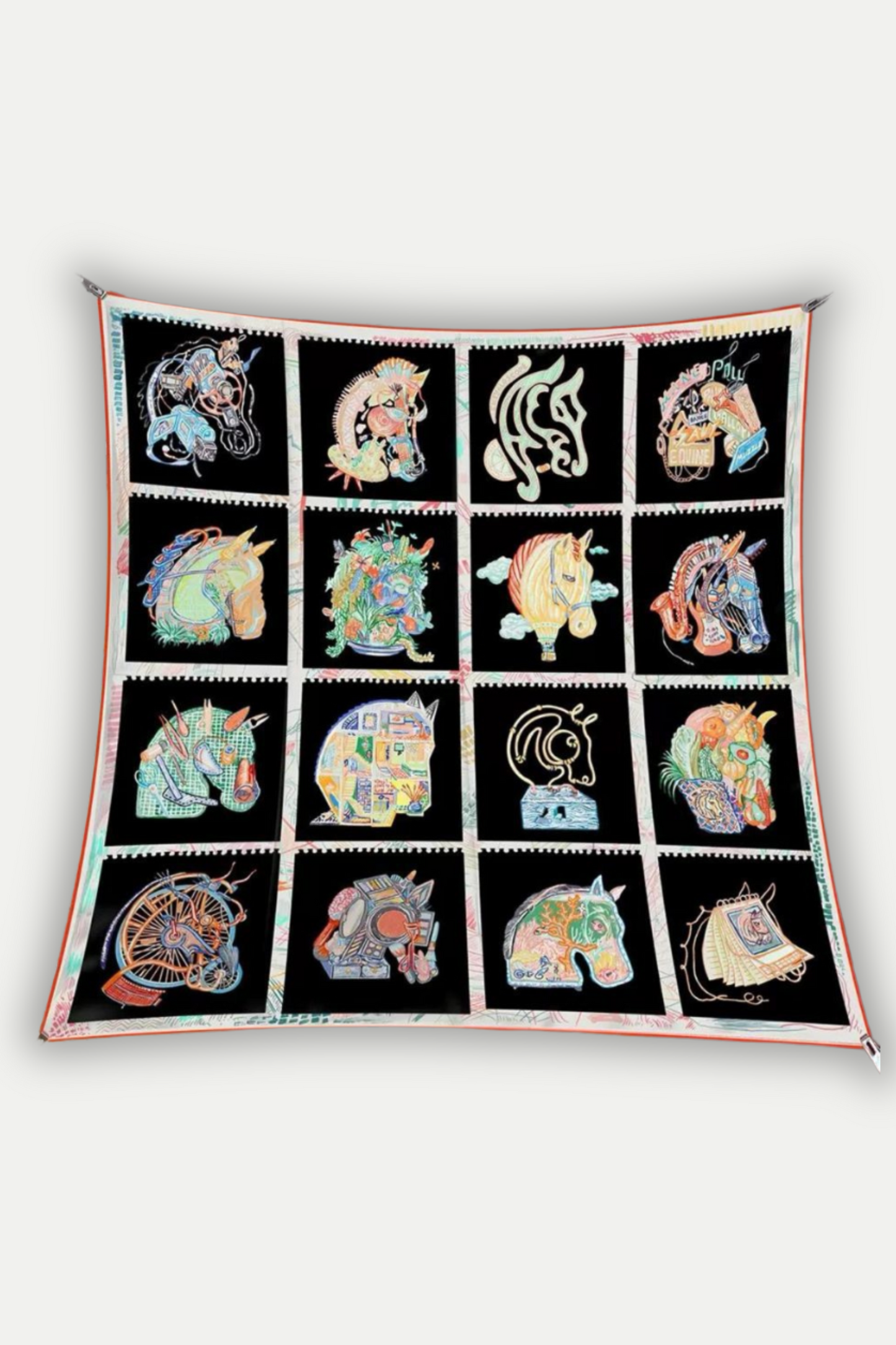 Luxuriöses Seidentuch 90 x 90 cm
