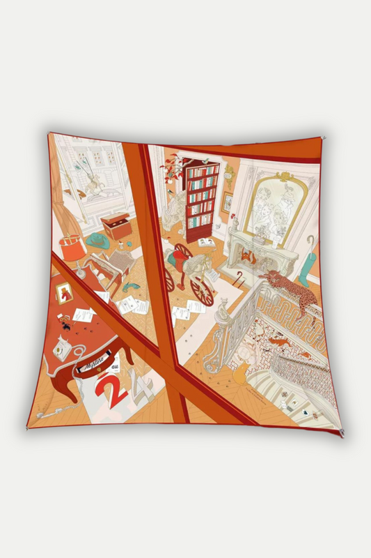 Luxuriöses Seidentuch 90 x 90 cm